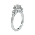thumbnail image 2 of Blue Jewel Halo Engagement Ring - 1.5 Ct Lab Created Round Cut Diamond in 14K White Gold Plated for Women - Ideal for Proposals, Anniversaries Gifts - Beautiful Prong Setting for a Sparkling Finish, 2 of 2