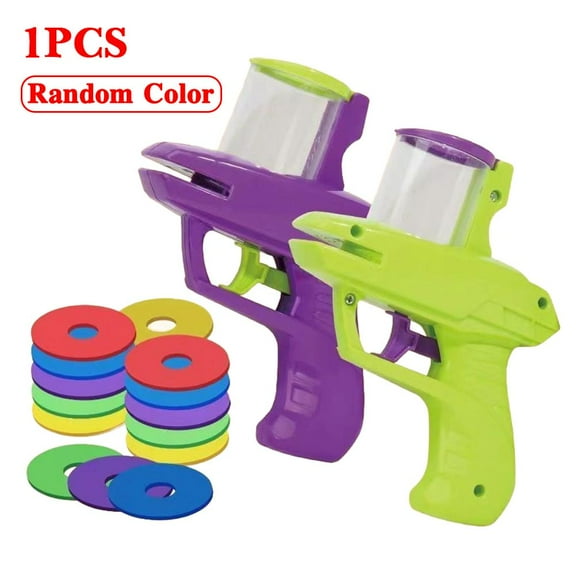 1x Foam Disc Launcher Flying Disc Handheld Shooter Indoor Shooting Game Hot E1