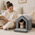 thumbnail image 4 of PAWZ Road Dog Cave Bed, Soft Pet Cave with Removable Cushion, Cozy Pet House for Small Dogs & Cats, Gray, 4 of 12