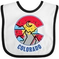 thumbnail image 3 of Inktastic Colorado Mountain Scene with Clouds and Moon Boys or Girls Baby Bib, 3 of 4