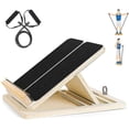 thumbnail image 1 of Planche Inclinée Professionnelle, Étireur de Mollets en Bois, Planche Inclinée Réglable avec Tube de Résistance à l'Étirement Bonus, Design Pliable pour Port-HAPDEN, 1 of 5
