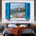 thumbnail image 1 of Tapiz de pared con diseño de ventana, 150 x 130 cm, microtela, fibra, 1 of 1
