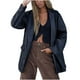 thumbnail image 1 of Moda Mujer Trajes Manga larga Sólido Faux Leather Outwear Chaquetas Tops Abrigos Pompotops qwe16183, 1 of 5