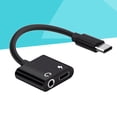 thumbnail image 4 of 2 In 1 Aluminum Alloy Type-C to 3.5mm Headphone Adapter Audio Adapter(Black), 4 of 5