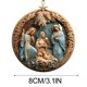 thumbnail image 2 of Fiudx Adorno Navideño de Acrílico con Temática Religiosa, Forma Redonda con Efecto de Relieve, Decoración Navideña Única, Toque Espiritual Significativo, 8 X 8 X 3 Cm, Juego de 1 Pieza, 2 of 6