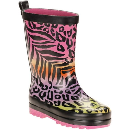 Toddler Girls' Cheetah Print Rain Boots - Walmart.com