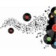 thumbnail image 1 of Pegatinas de pared con notas musicales, calcomanías de vinilo con notas musicales, arte de DJ, decoración de papel tapiz para disfrutar de la música, 1 of 7