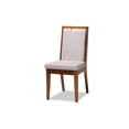 thumbnail image 3 of Baxton Studio Rosa Modern and Contemporary Grey Fabric Upholstered and Walnut Brown Finished Wood 7-Piece Dining Set, 3 of 7