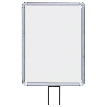 Lavi Industries 50-1131F7V-CL Vertical Fixed Mount Sign Frame, 11 x 14 In. Chrome