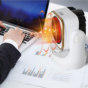 Feltree Space Chauffe-eau, 5 Minutes Chauffage rapide Ventilateur de chauffage portable, ventilateur de circulation 60° Tilt Petite Space Chauffe-glace pour dormeur et bureau,
