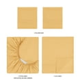 thumbnail image 6 of Mainstays Super Soft Brushed Microfiber Bed Sheet Set, Golden Mustard, Queen, 4 Piece, 6 of 13