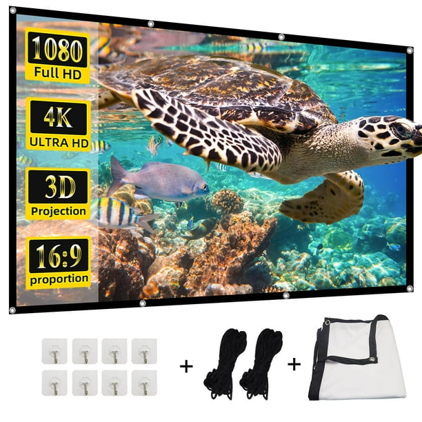 Pantalla de proyector HUANYINGBJB 4K 16:9 HD 84 pulgadas plegable