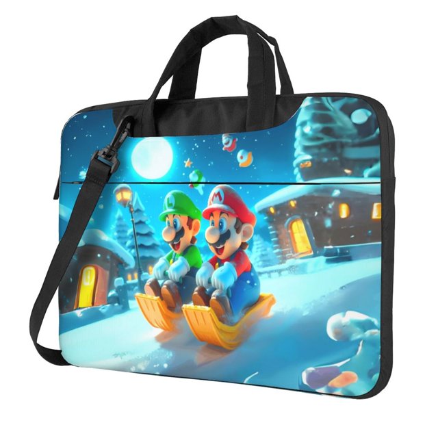 Zufioo Mario for Laptop Bag, Zippered Computer Shoulder Bag Messenger Bag Briefcase, Suitable for School, Work, Travel
