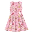thumbnail image 5 of Bobifish Big Girls Dress Round Neck Sleeveless Skater Dress Waist A-Line Donut Dessert Printed Sundress, 5 of 5