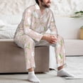 thumbnail image 7 of Salouo Cute Rabbit Print Button-Front Long Sleeve Pajama Set for Men, Soft 2Pjs Men's Long Sleeve Sleepwear-X-Large, 7 of 7