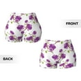 thumbnail image 5 of Naloa Orchids Flowers Biker Shorts for Women Seamless Scrunch Short Women’s Yoga Shorts for Gym Running Sport Shorts - Large, 5 of 9