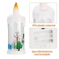 thumbnail image 1 of Maoww Simulation Candle Lamp with Snowman/Santa Clause Patterns Electric Simulation Modeling Candle Light Battery Powered Atmosphere LED Lamp for Festival Christmas, 1 of 8