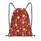 thumbnail image 1 of Fotbe Golden Squirrels Holiday Bolsa Mochila con Cordón Estampada, Bolsa de Gimnasio Deportiva, Bolsa Cinch, Bolsa con Cordón para Hombres y Mujeres-Small, 1 of 6