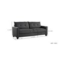 thumbnail image 5 of HestiNysus 81.1'' Wide, Linen Fabric Upholstery/Tufted Cushions/Easy Assembly, Dark Gray, 5 of 5