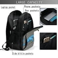 thumbnail image 4 of Balery Fun Riding Dinosaur Print USB Charging Backpack for Men and Women - Water-Resistant, Anti-Theft Laptop Backpack with USB Port for Travel, Work, School, and College, 4 of 7