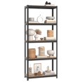 thumbnail image 2 of vidaXL 5-Layer Shelves 3 pcs Anthracite Steel&Engineered Wood, 2 of 5