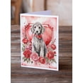 thumbnail image 2 of Bedlington Terrier Valentine Roses Greeting Cards Pack of 8 7 in x 5 in, 2 of 3