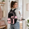 thumbnail image 5 of Black Backpack School Backpacks for Them Teens Cute Bow Middle High School Bookbag Large Capacity Lightweight Waterproof Daypack for Students, 5 of 7