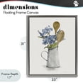 thumbnail image 4 of Stupell Industries Traditional Kitchen Spoons & Blue Blooms Gray Floating Frame Canvas Art, 25 x 31, by Carol Robinson, 4 of 8