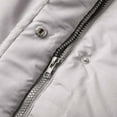 thumbnail image 7 of Women Jacket Hooded Thick Solid Padded Coat Fuzzy Wool Button Down Patchwork Coats (Grey XXXL), 7 of 7