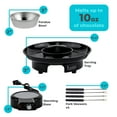 thumbnail image 3 of Chocolate Fondue Pot, 10 oz Electric Fondue Set, Temperature Control, Detachable Serving Tray, 4 Forks, 3 of 6