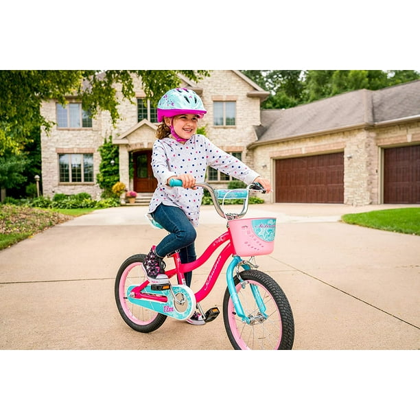 Schwinn Elm Girls Bike for Toddlers and Kids, 18Inch Wheels, Pink
