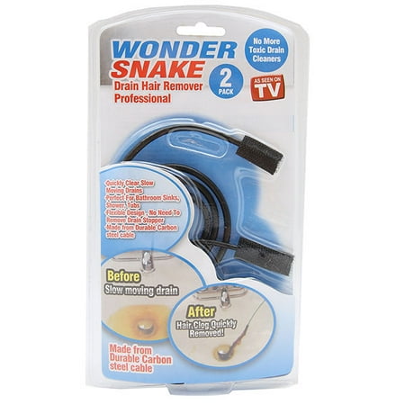wonder snake drain hair remover two pack