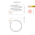 thumbnail image 5 of ANGARA Freshwater Cultured Pearl Spiral Wrap Ring in 14K White Gold for Women | June Birthstone, Birthday, Anniversary, Jewelry Gift for Women | Pearl Ring, 5 of 9
