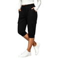 thumbnail image 5 of SwiftWear Women's Cargo Capri Pants with 4 Pockets Drawstring Elastic Waist Casual Cropped Joggers, 5 of 8