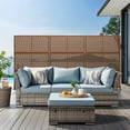 thumbnail image 3 of MAYEERTY 72"×47" Parallel Line Outdoor Privacy Weather Resistant Panel Screen,Rust, 3 of 8