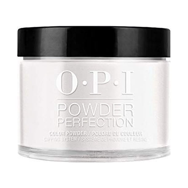 OPI Powder Perfection, Nieve Alpina, Polvo para inmersión blanco