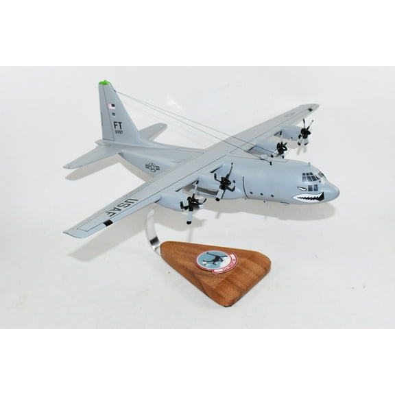 Lockheed Martin® C-130E Hercules®, 41st Airlift Squadron Blackcats Model, Mahogany 1/74 (21") Scale