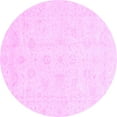 thumbnail image 1 of Ahgly Company Indoor Round Oriental Purple Traditional Area Rugs, 4' Round, 1 of 4