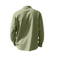 thumbnail image 6 of asjyhkr Long Sleeve for Men Button down Stand Collar Lightweight Casual Hiking Outdoor Vacation Shirts, 6 of 9