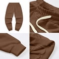 thumbnail image 6 of Lumtrix Jogger Sweatpants for Men Drawstring Cuffed Sweatpants Fall Winter Jogging Pants with Pockets Coffee XL, 6 of 7