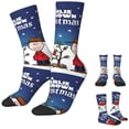 thumbnail image 2 of Medias navideñas de Snoopy y Charlie Brown, diseño de cómic, novedosas, calcetines antibacterianos de otoño, calcetines suaves unisex para hombre para exteriores, 2 of 5