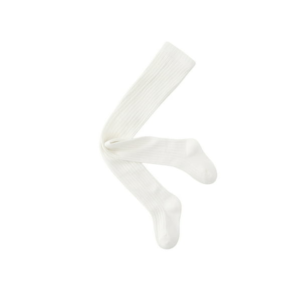 Kaemgyyd Toddler Baby Girls Tights Cotton Soft Comfy Textured Leggings Stockings Solid Color Footed Pantyhose 1-10 Years