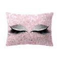 thumbnail image 1 of Funda de almohada decorativa cuadrada con estampado de pestañas 2, 1 of 6