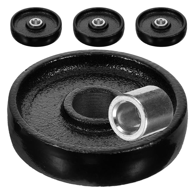 KAKOWELY 4 Pcs Accessoires de Remorque Utilitaire Cric Hydraulique Roue avant Pièce de Roue Cric Roulement Roue Cric Hydraulique Roue de Remorque Remplacement de Roue Cric de Sol Pièce de Rechange