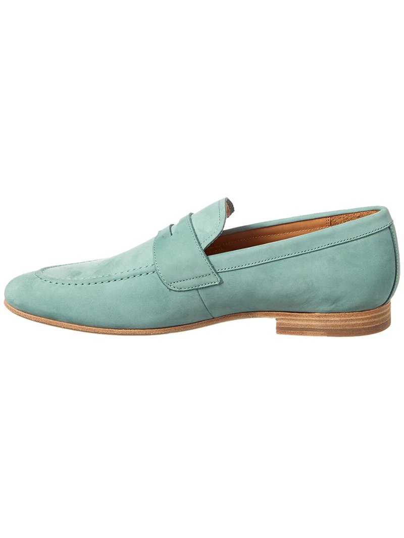 Curatore Suede Penny Loafer, Blue Curatore Suede Penny Loafer – Bluefly main image 3
