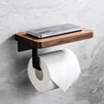 thumbnail image 2 of Bathroom Storage Rack Space-saving Wall-mounted Creative Bathroom 2-in-1 Sundries Shelf Storage Toilet Paper Holder, 2 of 4