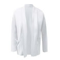 thumbnail image 3 of Gyexs Women's Lightweight Cardigan Sweaters Open Front Long Sleeve Casual Loose Fit Cardigans with Pockets 2025 (White, Size S), 3 of 5