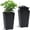 Black, variant on EastVita Tall Planters Set of 2 Self Watering Technology Water Level Monitor Mobility Wheels Drainage Design Removable Inner Bucket for Porch Patio Indoor Outdoor