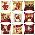 thumbnail image 2 of Funda de cojín navideña de Papá Noel, decoración navideña para el hogar, regalo de Navidad 2024, adornos navideños, Año Nuevo 2025, 2 of 5