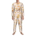 thumbnail image 4 of Kll Cute Bee Gnome Sleepwear Mens Flannel Pajamas,Long Cotton Pj Set, 4 of 9